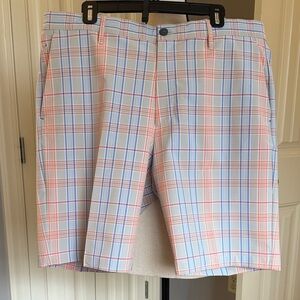 Tommy Bahama Plaid Men's Shorts in Light Blue and Orange size 38